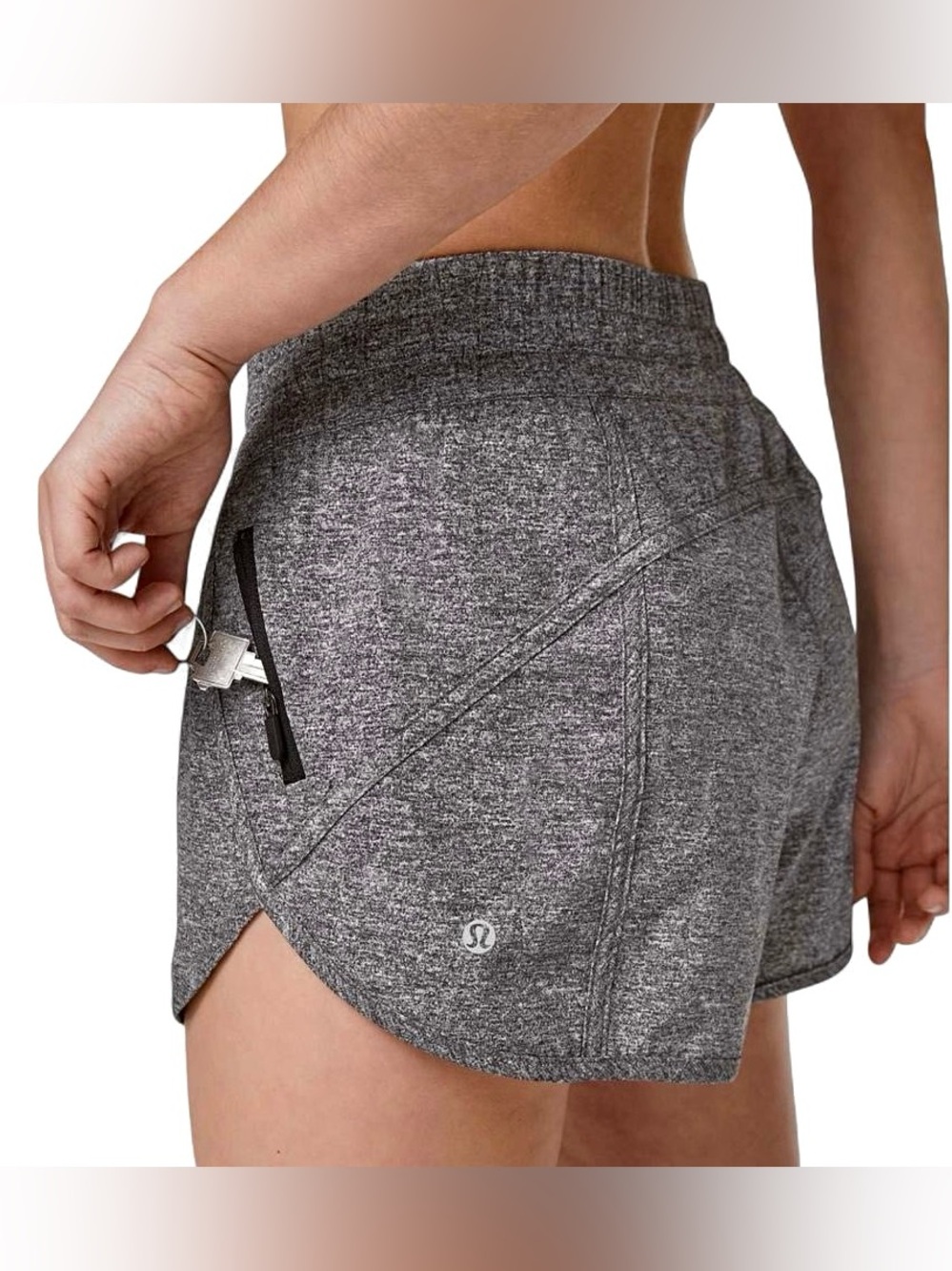 Lululemon Tracker Short 4" Heather Lux Multi Black Grey